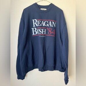 Rowdy Gentleman 1984 Reagan x Bush Navy Blue Graphic Men's Crew